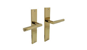 Intersteel Deurklink Bastian op schild 245x45 mm blind messing titaan PVD Intersteel Deurklink Bastian op schild 245x45 mm blind messing titaan PVD