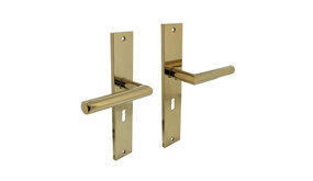 Intersteel Deurklink Bastian op schild 245x45 mm met sleutelgat messing titaan PVD Intersteel Deurklink Bastian op schild 245x45 mm met sleutelgat messing titaan PVD