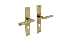 Intersteel Deurklink Bastian op schild 245x45 mm met profielcilindergat 72mm messing titaan PVD Intersteel Deurklink Bastian op schild 245x45 mm met profielcilindergat 72mm messing titaan PVD