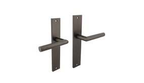 Intersteel Deurklink Bastian op schild 245x45 mm blind antracietgrijs Intersteel Deurklink Bastian op schild 245x45 mm blind antracietgrijs