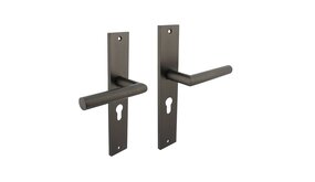 Intersteel Deurklink Bastian op schild 245x45 mm profielcilindergat 55mm antracietgrijs Intersteel Deurklink Bastian op schild 245x45 mm profielcilindergat 55mm antracietgrijs