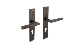 Intersteel Deurklink Bastian op schild 245x45 mm profielcilindergat 72mm antracietgrijs Intersteel Deurklink Bastian op schild 245x45 mm profielcilindergat 72mm antracietgrijs