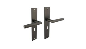 Intersteel Deurklink Bastian op schild 245x45 mm sleutelgat antracietgrijs Intersteel Deurklink Bastian op schild 245x45 mm sleutelgat antracietgrijs
