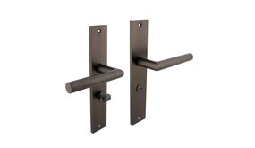 Intersteel Deurklink Bastian op schild 245x45 mm WC slot antracietgrijs Intersteel Deurklink Bastian op schild 245x45 mm WC slot antracietgrijs