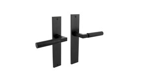 Intersteel Deurklink Bau-Stil op schild in mat zwart