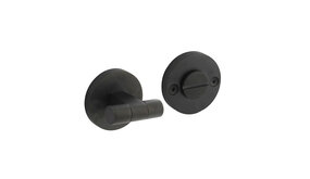 Intersteel Intersteel WC slot shiraat rond PVD mat zwart Intersteel Intersteel WC slot shiraat rond PVD mat zwart