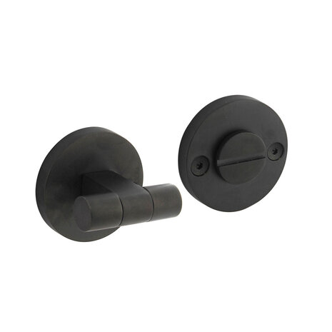 Intersteel Intersteel WC slot shiraat rond PVD mat zwart Intersteel Intersteel WC slot shiraat rond PVD mat zwart