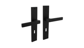 Intersteel Zwarte deurklink Hera op schild met sleutelgat 72mm zwart Intersteel Zwarte deurklink Hera op schild met sleutelgat 72mm zwart