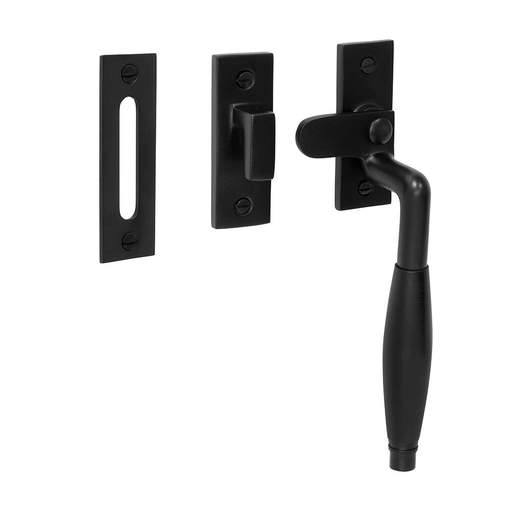 De Oude Deurklink Raamsluiting Deco, verstevigd, mat zwart, rechts De Oude Deurklink Raamsluiting Deco, verstevigd, mat zwart, rechts