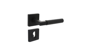 Intersteel Intersteel Deurklink Bau-Stil vierkant profielcilinderrozet mat zwart Intersteel Intersteel Deurklink Bau-Stil vierkant profielcilinderrozet mat zwart