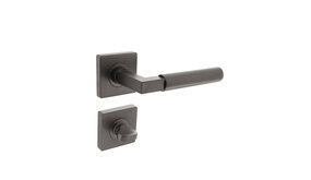 Intersteel Intersteel Deurklink Bau-Stil vierkant rozet met WC slot antracietgrijs Intersteel Intersteel Deurklink Bau-Stil vierkant rozet met WC slot antracietgrijs