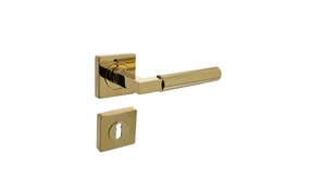 Intersteel Intersteel Deurklink Bau-Stil vierkant sleutelrozet PVD messing Intersteel Intersteel Deurklink Bau-Stil vierkant sleutelrozet PVD messing