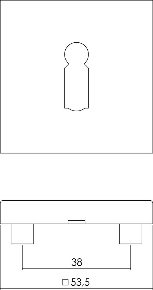 Intersteel Set sleutelrozetten vierkant geborsteld RVS Intersteel Set sleutelrozetten vierkant geborsteld RVS