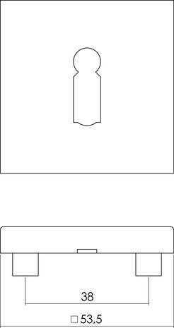 Intersteel Set sleutelrozetten vierkant geborsteld RVS Intersteel Set sleutelrozetten vierkant geborsteld RVS