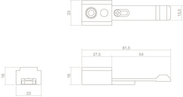 Intersteel Vastzetinrichting tbv glijarm deurdranger Intersteel Vastzetinrichting tbv glijarm deurdranger