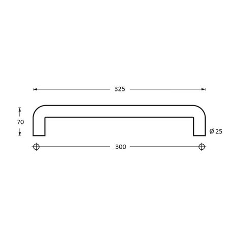Intersteel Handgrepen U-vorm mat zwart Intersteel Handgrepen U-vorm mat zwart