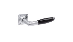 De Oude Deurklink Deurklink Klassiek geveerd mat nikkel vierkante rozetten De Oude Deurklink Deurklink Klassiek geveerd mat nikkel vierkante rozetten