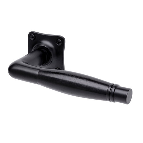 De Oude Deurklink Deurklink Deco geveerd mat zwart vierkante rozetten De Oude Deurklink Deurklink Deco geveerd mat zwart vierkante rozetten