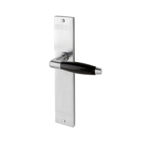 De Oude Deurklink Geveerde klassieke deurklink mat nikkel op schild De Oude Deurklink Geveerde klassieke deurklink mat nikkel op schild