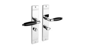 De Oude Deurklink Deurklink Retro geveerd op schild wc slot glanzend nikkel De Oude Deurklink Deurklink Retro geveerd op schild wc slot glanzend nikkel