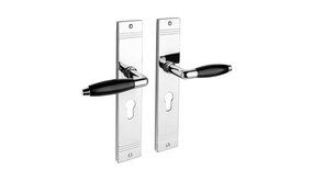 De Oude Deurklink Deurklink Retro geveerd op schild cilindergat 55mm glanzend nikkel De Oude Deurklink Deurklink Retro geveerd op schild cilindergat 55mm glanzend nikkel