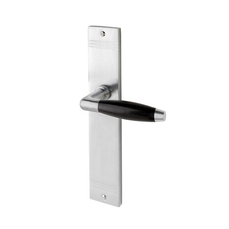 De Oude Deurklink Geveerde klassieke deurklink mat nikkel op schild De Oude Deurklink Geveerde klassieke deurklink mat nikkel op schild