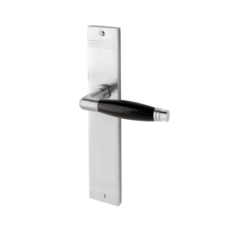 De Oude Deurklink Geveerde klassieke deurklink mat nikkel op schild De Oude Deurklink Geveerde klassieke deurklink mat nikkel op schild