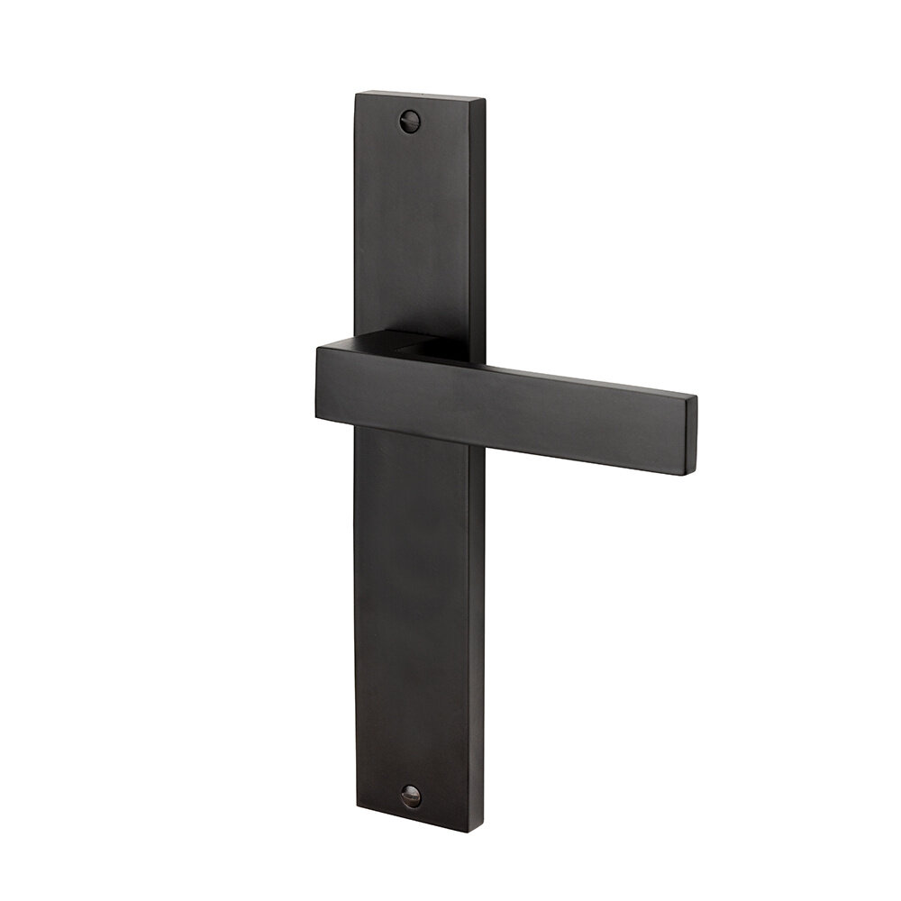 Mooi Deurbeslag Geveerde Deurklink Lusso met schild mat zwart Mooi Deurbeslag Geveerde Deurklink Lusso met schild mat zwart