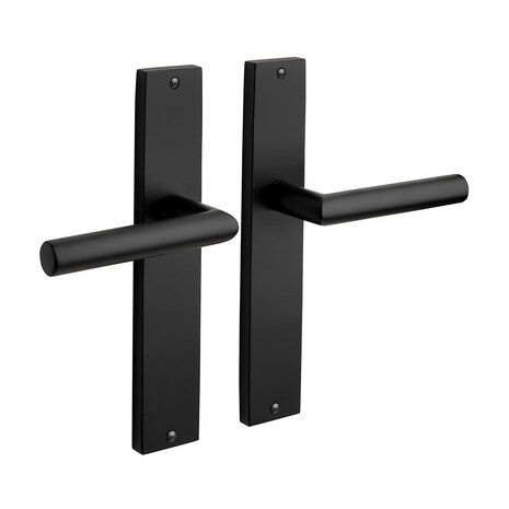 Mooi Deurbeslag Geveerde Deurklink Ferro met schild mat zwart