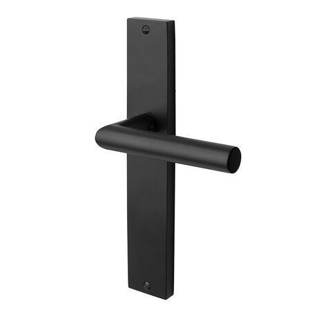 Mooi Deurbeslag Geveerde Deurklink Ferro met schild mat zwart