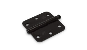 Dulimex Kogellagerscharnier ronde hoeken RVS zwart tot 40 kilo Dulimex Kogellagerscharnier ronde hoeken RVS zwart tot 40 kilo