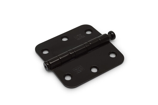 Dulimex Kogellagerscharnier ronde hoeken RVS zwart tot 40 kilo Dulimex Kogellagerscharnier ronde hoeken RVS zwart tot 40 kilo