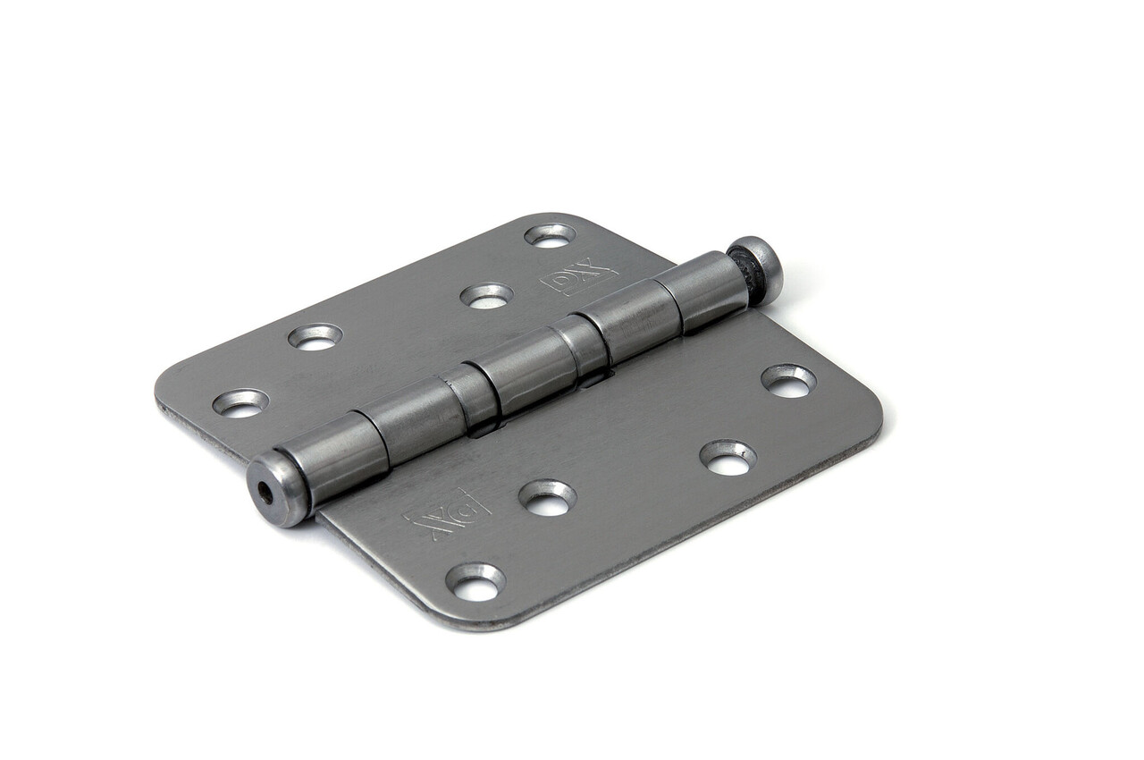 Dulimex Kogellagerscharnier ronde hoeken RVS geborsteld tot 80 kilo Dulimex Kogellagerscharnier ronde hoeken RVS geborsteld tot 80 kilo