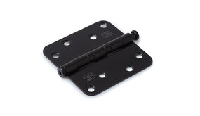 Dulimex Kogellagerscharnier ronde hoeken RVS zwart tot 80 kilo Dulimex Kogellagerscharnier ronde hoeken RVS zwart tot 80 kilo