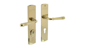 Intersteel Achterdeurbeslag Emily profielcilindergat deurklink 72mm met kerntrekbeveiliging PVD messingkleur Intersteel Achterdeurbeslag Emily profielcilindergat deurklink 72mm met kerntrekbeveiliging PVD messingkleur
