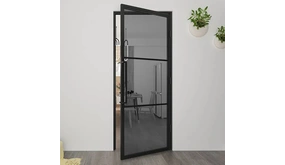 Loftdeur Stalen scharnierdeur rookglas (inclusief stalen kozijn) Loftdeur Stalen scharnierdeur rookglas (inclusief stalen kozijn)