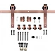 Loftdeur Schuifdeursysteem set Rose Gold 200cm Loftdeur Schuifdeursysteem set Rose Gold 200cm