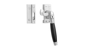 De Oude Deurklink Klassieke raamsluiting mat nikkel met slot en ventilatiestand rechts De Oude Deurklink Klassieke raamsluiting mat nikkel met slot en ventilatiestand rechts