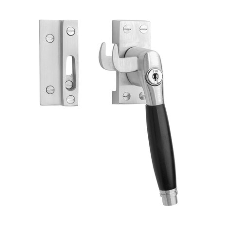 De Oude Deurklink Klassieke raamsluiting mat nikkel met slot en ventilatiestand rechts De Oude Deurklink Klassieke raamsluiting mat nikkel met slot en ventilatiestand rechts