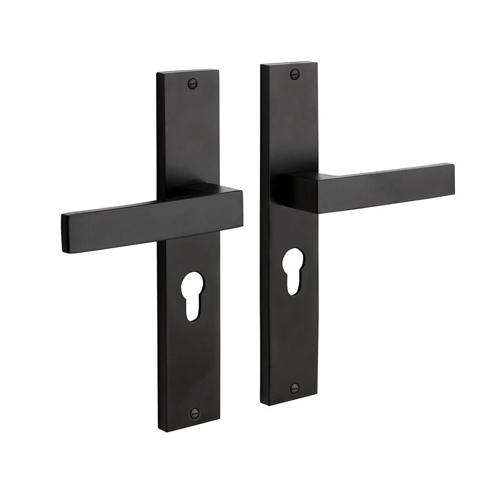 Mooi Deurbeslag Deurbeslag set Lusso met cilindergat en cilinder dag-en nacht slot Mooi Deurbeslag Deurbeslag set Lusso met cilindergat en cilinder dag-en nacht slot