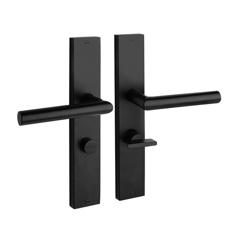 Mooi Deurbeslag Deurbeslag set Ferro met toilet-/badkamer sluiting Mooi Deurbeslag Deurbeslag set Ferro met toilet-/badkamer sluiting