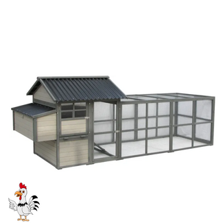 Flamingo Kippenhok met ren - 328 x 113 x 121 cm