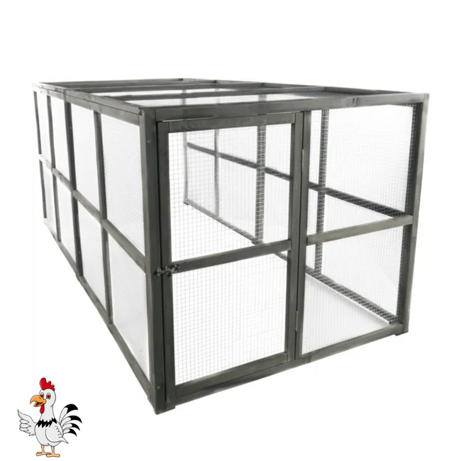 Kippenhok met ren - Comfortabel binnen- en buiten hok voor kippen - 328 x 113 x 121 cm