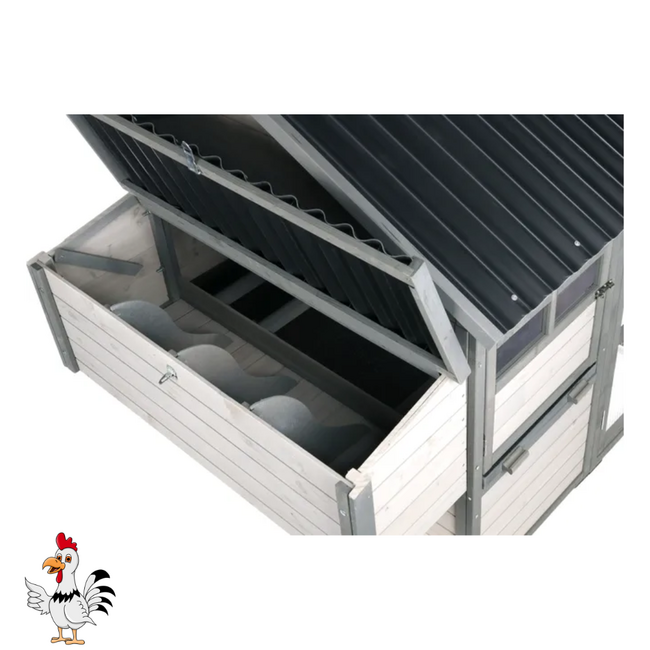 Kippenhok met ren - Comfortabel binnen- en buiten hok voor kippen - 328 x 113 x 121 cm