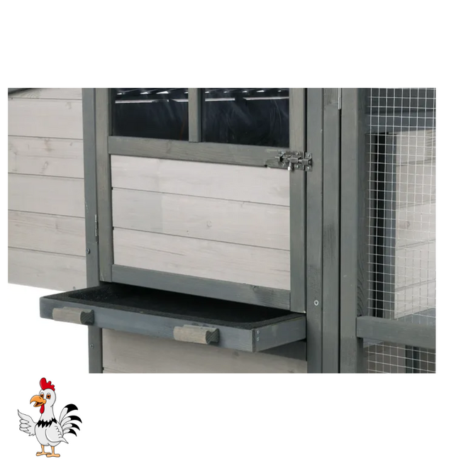 Kippenhok met ren - Comfortabel binnen- en buiten hok voor kippen - 328 x 113 x 121 cm