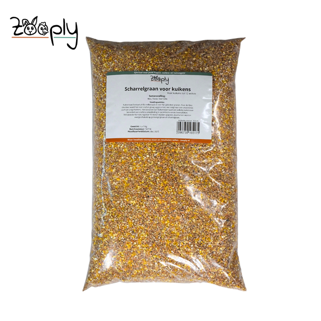 Scharrelgraan voor Kuikens en Kwartels – Strooivoer speciaal voor kuikens – 3 kg