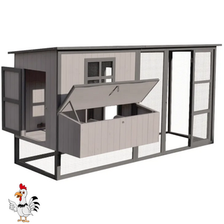 Flamingo Kippenhok met ren - 222,2 x 102 x 111,5 cm