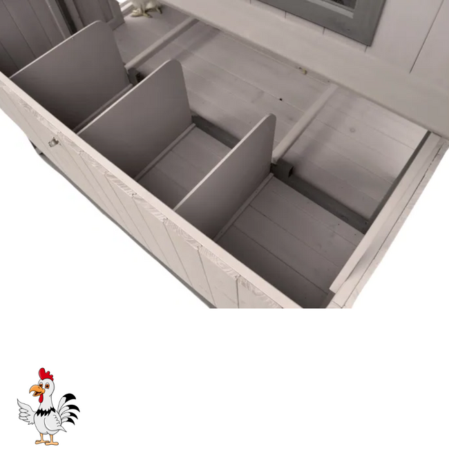 Kippenhok - Handig verblijf voor kippen - 120 x 99 x 120 cm - Grijs