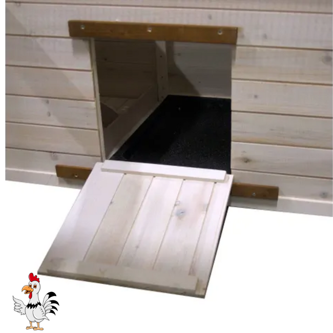 Kippenhok - Handig verblijf voor kippen - 104 x 67,5 x 91 cm - Wit