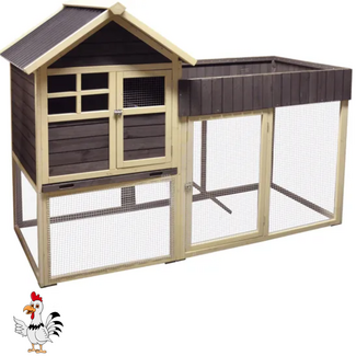 Flamingo Kippenhok met ren - 199,5 x 93 x 146 cm